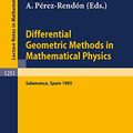 Cover Art for 9783540178163, Differential Geometric Methods in Mathematical Physics by Pedro L. Garcia, Antonio Perez-Rendon