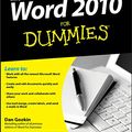 Cover Art for 9780470769997, Word 2010 for Dummies by Dan Gookin