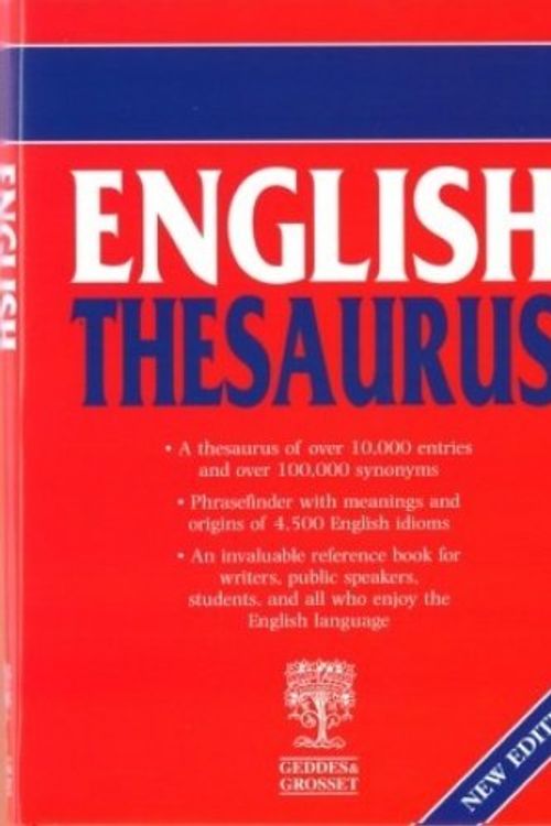 Cover Art for 9781855347335, English Thesaurus by Gresham Publishing Company Limited, The