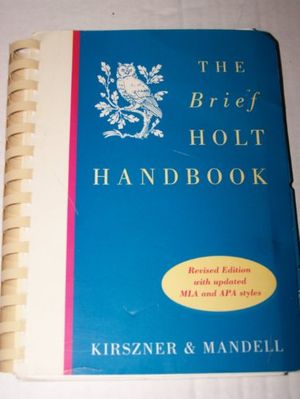 Cover Art for 9780155033405, Holt Handbook: Brief Holt Handbook by 