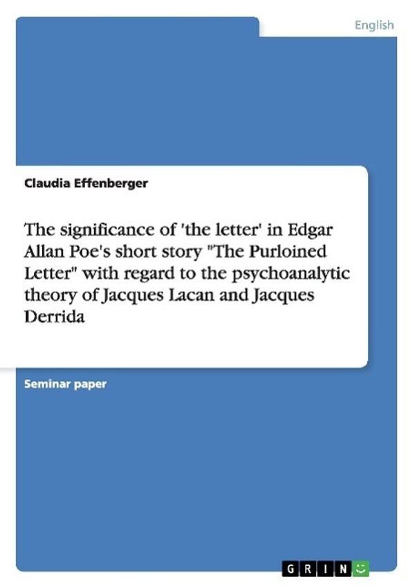 Cover Art for 9783640208142, Nil Sapientiae Odiosius Acumine Nimio - The significance of 'the letter' in Edgar Allan Poe's short story "The Purloined Letter" with regard to the ... theory of Jacques Lacan and Jacques Derrida by Claudia Effenberger