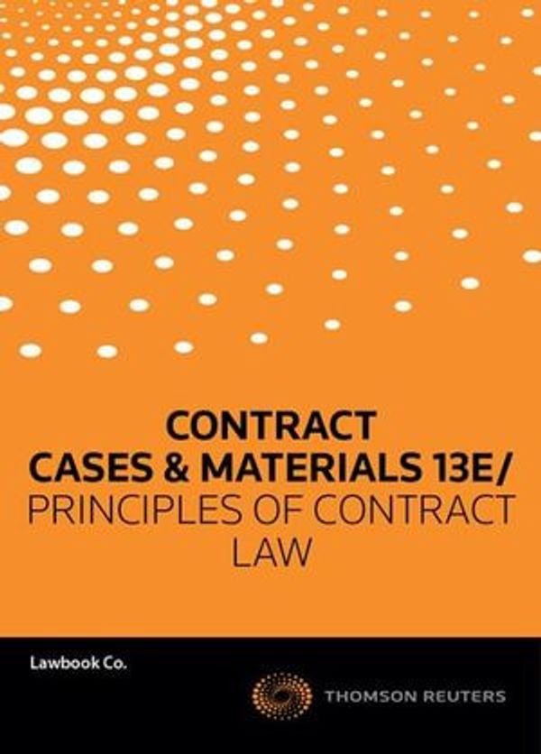 Cover Art for 9780455237220, Principles Of Contract Law (5E) + Contract : Cases &Materials (13E) Value Pack by Unknown