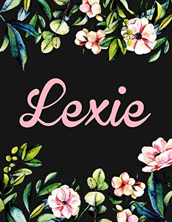 Cover Art for 9781720317357, Lexie: Personalised Name Notebook/Journal Gift For Women & Girls 100 Pages (Black Floral Design) by Kensington Press