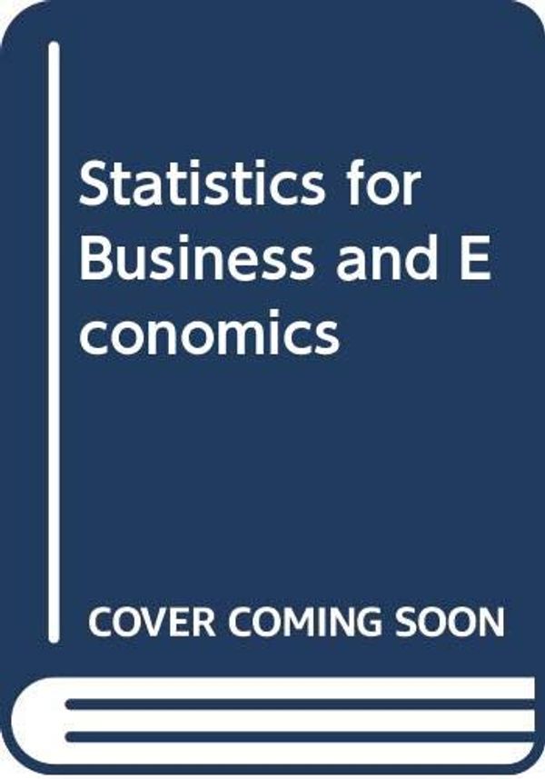 Cover Art for 9780314778222, Statistics for Business and Economics by David Ray Anderson