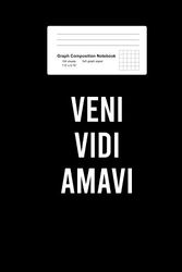 Cover Art for 9781088860571, Graph Composition Notebook: Math, Physics, Science Exercise Book - Veni Vidi Amavi Retro Latin Phrase I Came Saw Loved Gift - Black 5x5 Graph Paper - ... Teens, Boys, Girls - 7.5"x9.75" 100 pages by Composition Notebooks, BoredKoalas