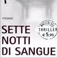 Cover Art for 9788838483363, Sette notti di sangue by Peter May