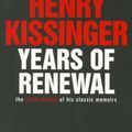 Cover Art for 9780857207197, Years of Renewal by Henry Kissinger