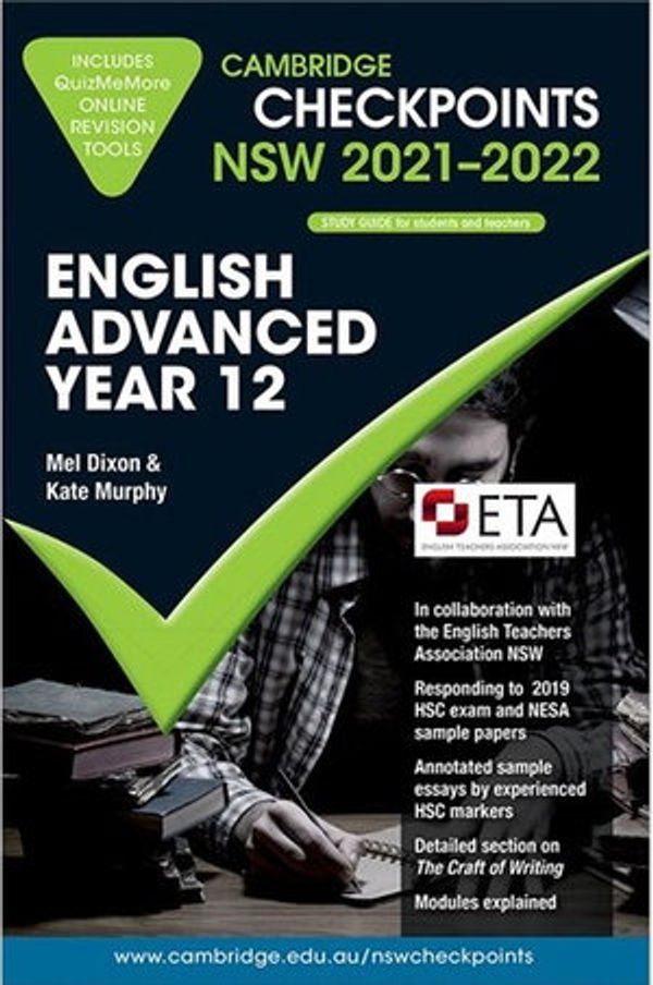 Cover Art for 9781108909259, Cambridge Checkpoints NSW English Advanced Year 12 2021-2022 by Mel Dixon, Kate Murphy