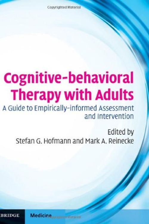 Cover Art for 9780521896337, Cognitive-behavioral Therapy with Adults by Unknown