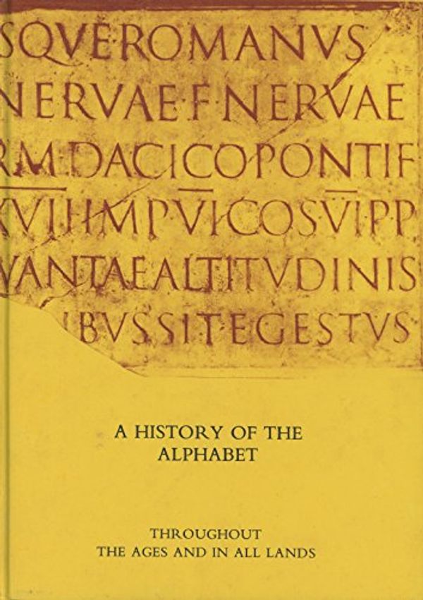 Cover Art for 9780946095032, History of the Alphabet by David Diringer, H. Freeman
