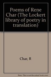 Cover Art for 9780691062976, Poems of Rene Char (Lockert Library of Poetry in Translation) by Rene Char