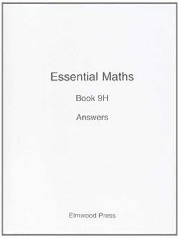 Cover Art for 9781902214887, Essential Maths: Answers Bk. 9H by Rayner, David