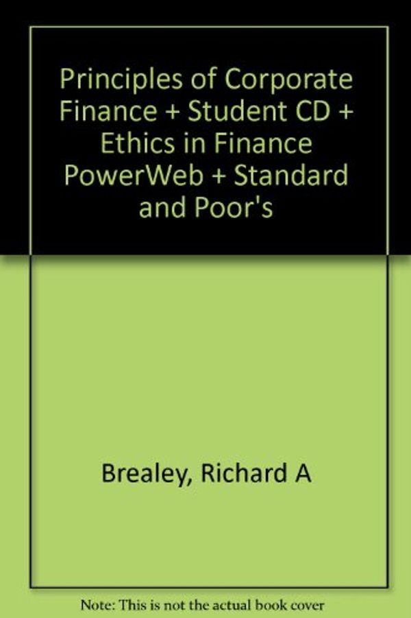 Cover Art for 9780071118002, Principles of Corporate Finance by Richard A. Brealey
