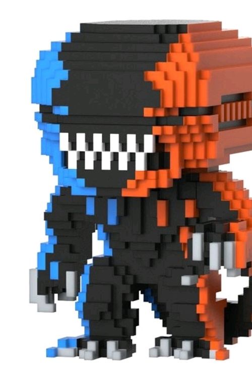 Cover Art for 0889698317122, Alien - Xenomorph 8-Bit (Orange & Blue) Pop! Vinyl Figure by Funko