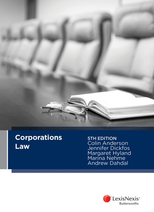 Cover Art for 9780409343298, Corporations Law, 5th edition by C Anderson