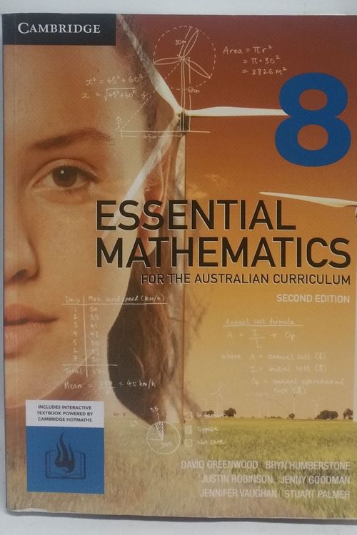Cover Art for 9781107568853, Essential Mathematics for the Australian Curriculum Year 8 2ed Print Bundle (Textbook and Hotmaths) by David Greenwood, Bryn Humberstone, Justin Robinson, Jenny Goodman, Jenny Vaughan