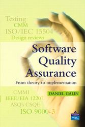 Cover Art for 9780201709452, Software Quality Assurance by Daniel Galin