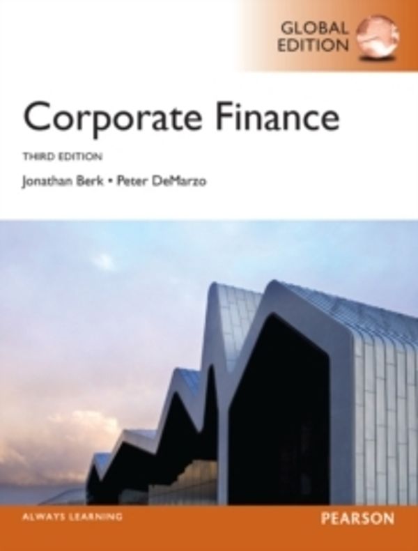 Cover Art for 9780273792024, Corporate Finance, Global Edition by Jonathan Berk, Peter DeMarzo