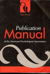 Cover Art for 9781557987914, Publication Manual of the American Psychological Association, 5th Edition by American Psychological Association