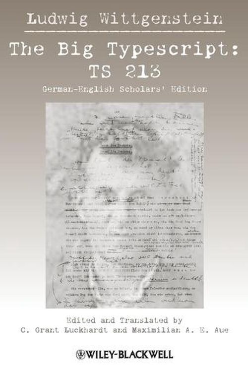 Cover Art for 9781118346334, Big Typescript by Ludwig Wittgenstein