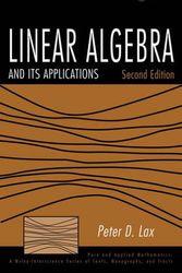 Cover Art for 9780471751564, Linear Algebra and Its Applications by Peter D. Lax
