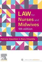 Cover Art for 9780729543484, Law for Nurses and Midwives by Patrici Staunton, Mary Chiarella