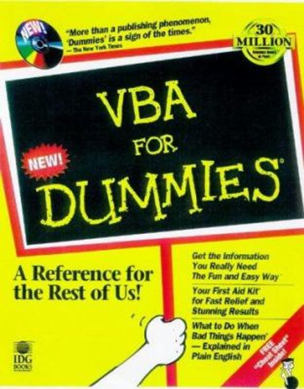 Cover Art for 0785555502581, VBA for Dummies by Steve Cummings