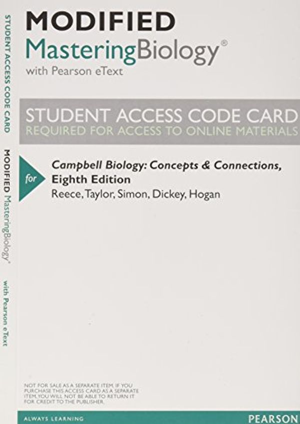 Cover Art for 9780321946591, New MasteringBiology with Pearson Etext -- Valuepack Access Card -- for Campbell Biology by Hogan, Kelly A., Dickey, Jean L., Simon, Eric J., Taylor, Martha R., Reece, Jane B.