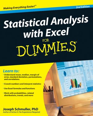 Cover Art for 9780470535424, Statistical Analysis with Excel For Dummies by Joseph Schmuller