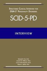 Cover Art for B01K0S1F32, Structured Clinical Interview for Dsm-5(r) Personality Disorders (Scid-5-Pd) by Michael B. First Robert L. Spitzer Janet B. W. Williams(2015-09-15) by Michael B. First Robert L. Spitzer Janet B. W. Williams