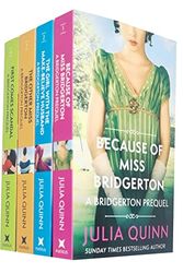 Cover Art for 9789124133658, Julia Quinn Rokesbys Series 4 Books Collection Set (Because of Miss Bridgerton, The Girl with the Make-Believe Husband, The Other Miss Bridgerton, First Comes Scandal) by Julia Quinn