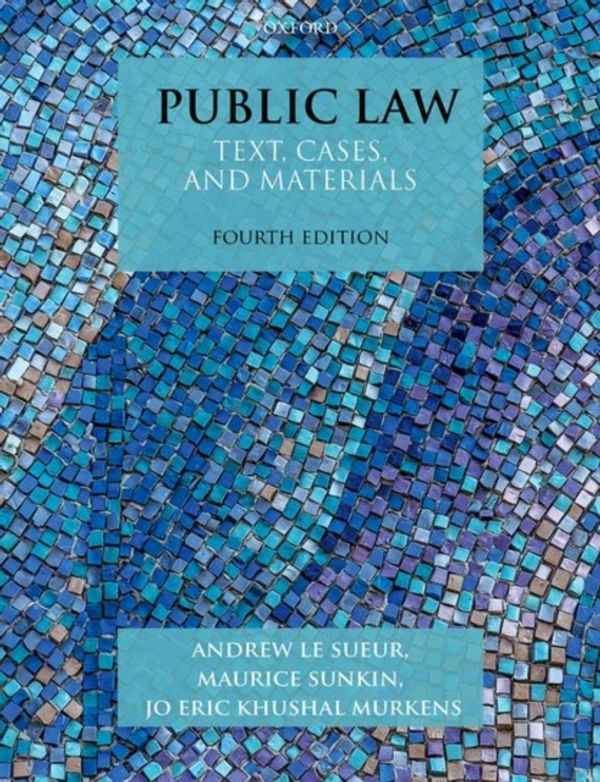 Cover Art for 9780198820284, Public Law by Andrew Le Sueur