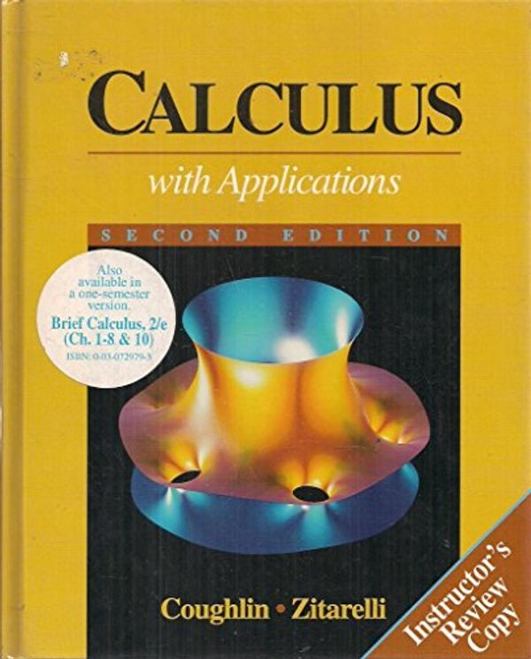 Cover Art for 9780030557576, Calculus with Applications by Raymond F. Coughlin