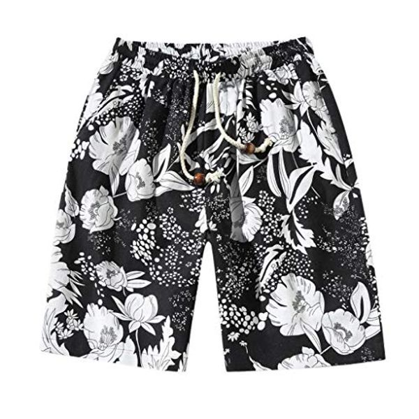 Cover Art for 0715638749152, Moonuy❤ Fashion Men's Strapped Big Size Beach Fit Sport Quick Dry Casual Shorts Pants Comfortable Loose Pants Beach Pants Sleep Pants Sweatpants Cotton Strap Print Shorts 8 Styles M-5Xl Size by Unknown