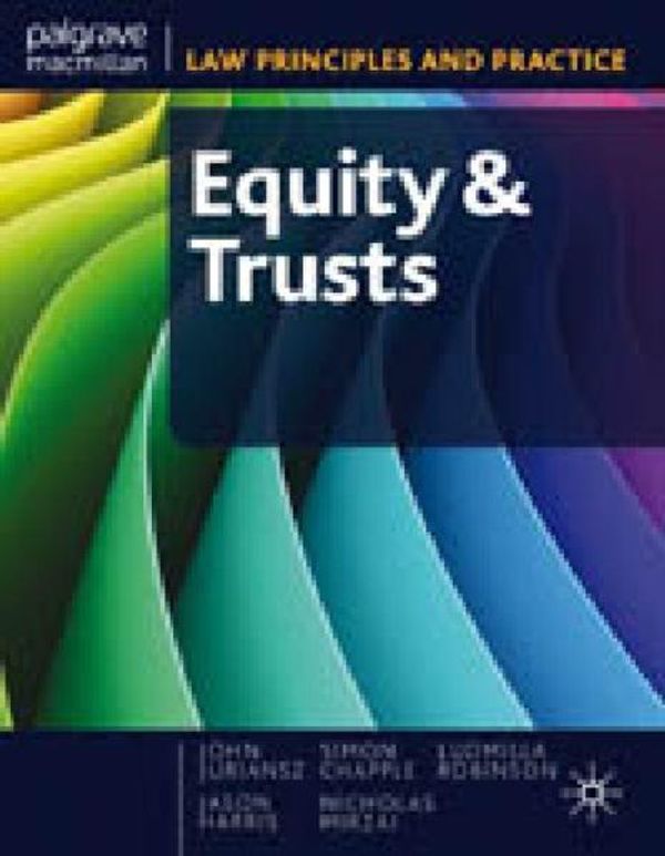 Cover Art for 9781420256512, Equity and Trusts by John Juriansz