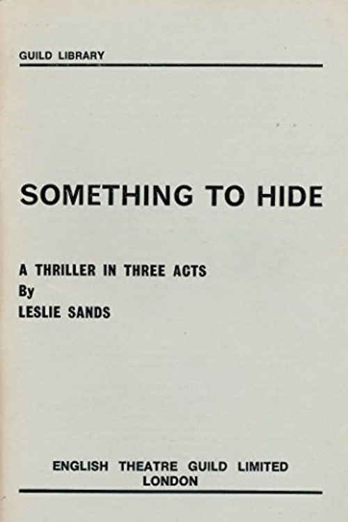 Cover Art for 9780856760464, Something to Hide by Leslie Sands