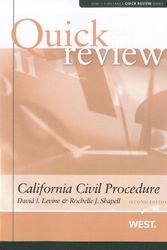 Cover Art for 9780314208149, California Civil Procedure by David I Levine