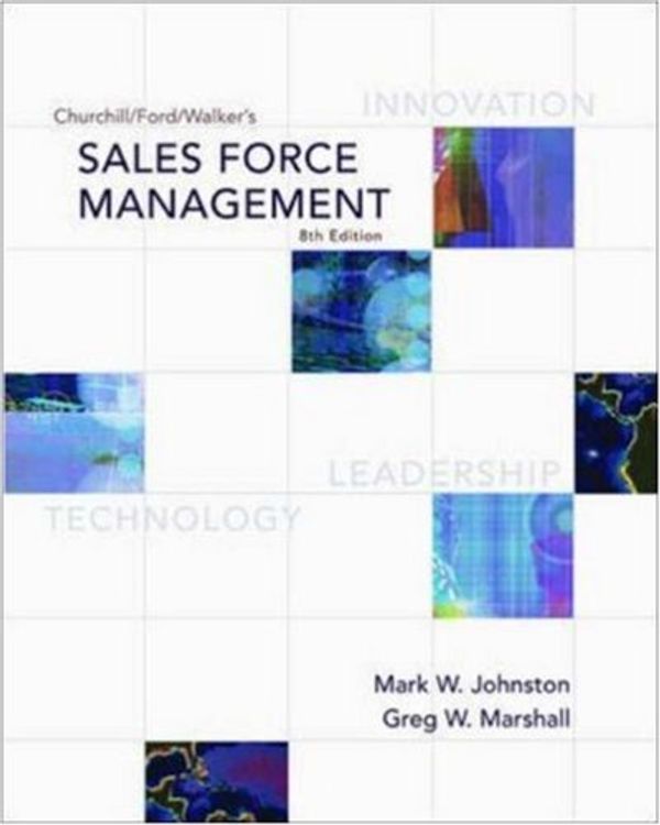 Cover Art for 9780072961836, Sales Force Management by Mark Johnston, Greg Marshall