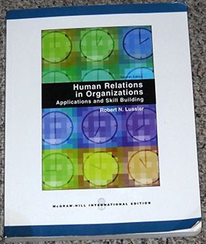 Cover Art for 9780071101035, Human Relations in Organizations: Applications and Skill Building by Robert N. Lussier
