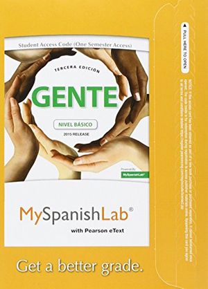 Cover Art for 9780134041117, Myspanishlab with Pearson Etext -- Access Card -- For Gente: Nivel Basico, 2015 Release (One Semester) by Maria J De La Fuente
