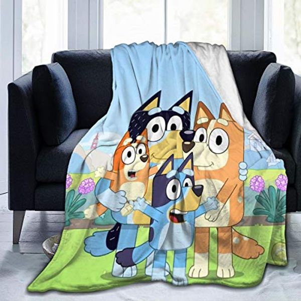 Cover Art for 8318821533082, QFAFO Bluey Dog Cartoon Ultra-Soft Micro Fleece Blanket Throw Fuzzy Light Plush Bed Couch Living Room by 