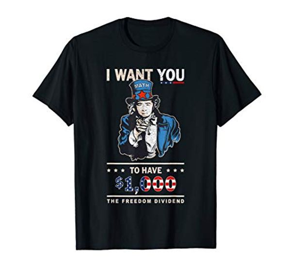 Cover Art for B07YQP78W9, Andrew Yang 2020 I Want You To Have $1,000 T-Shirt by 