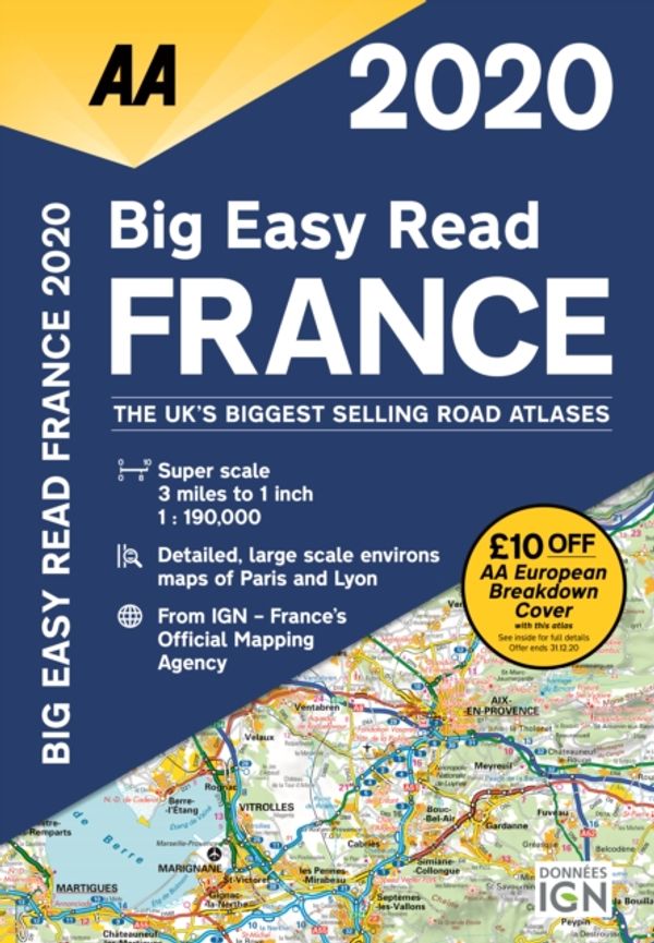 Cover Art for 9780749581374, Big Easy Read France 2020 Spiral bound (AA Road Atlas France) by Aa Publishing