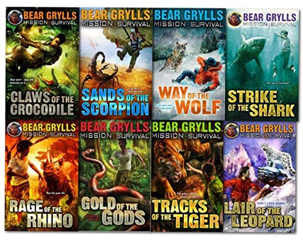 Cover Art for 9781409610250, Bear Grylls Mission Survival Collection 8 Books Set (Claws of the Crocodile, Sands of the Scorpion, Gold of the Gods, Way of the Wolf, Strike of the Shark, Tracks of the Tiger, Lair of the Leopard, Rage of the Rhino) by Bear Grylls