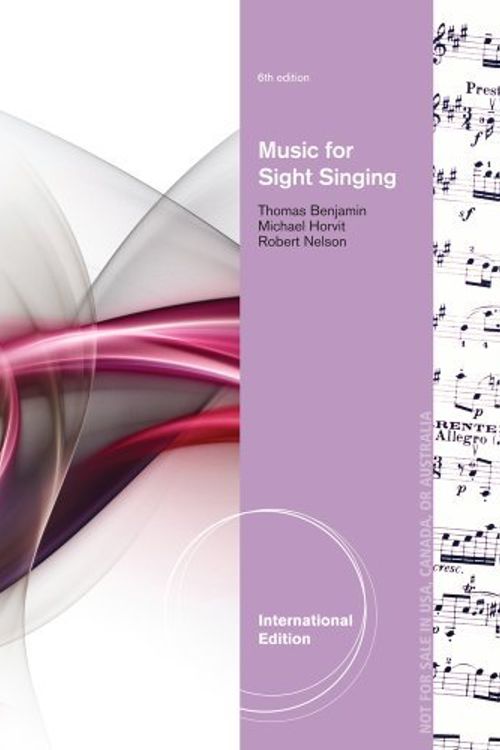 Cover Art for B01K3QG9D2, Music for Sight Singing by Robert S. Nelson (2012-04-20) by Robert S. Nelson;Thomas E. Benjamin;Michael M. Horvit