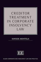Cover Art for 9781788971386, Creditor Treatment in Corporate Insolvency Law by Kayode Akintola
