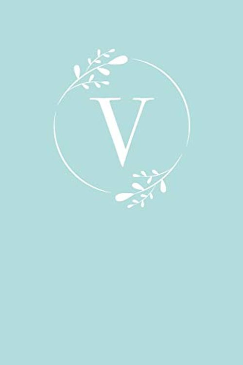 Cover Art for 9781687230522, V: 110 Sketch Pages (6 x 9) - Light Blue Monogram Sketchbook Notebook with a Simple Floral Emblem - Personalized Initial Letter - Monogramed Sketchbook by Monogram Sketchbook Hinterland