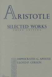 Cover Art for 9780911589139, Aristotle Selected Works by Aristotle