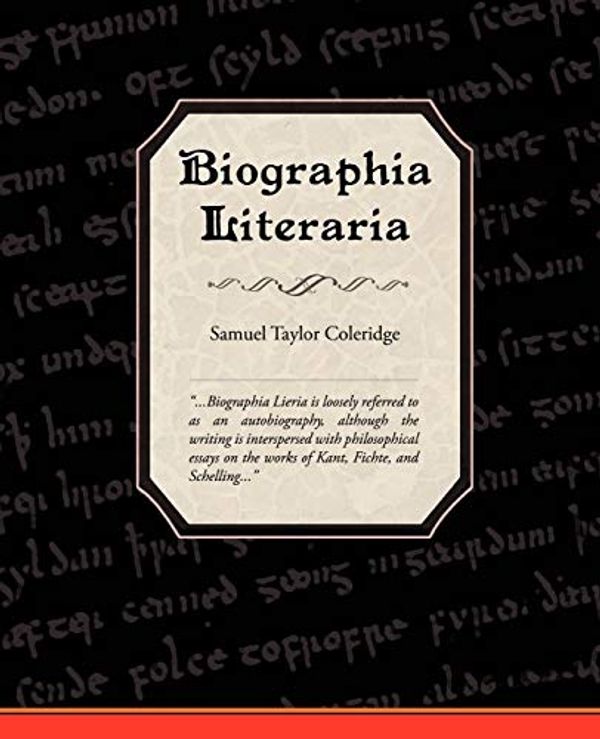 Cover Art for 9781605971179, Biographia Literaria by Taylor Coleridge, Samuel