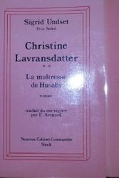 Cover Art for 9782234019157, Christine Lavransdatter Tome 1 : La couronne by Sigrid Undset